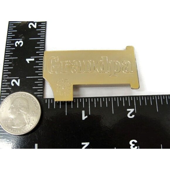 Vintage #1 Grandpa Money Clip Gold Tone Men Wallet ID Credit Card Holder - Picture 6 of 8
